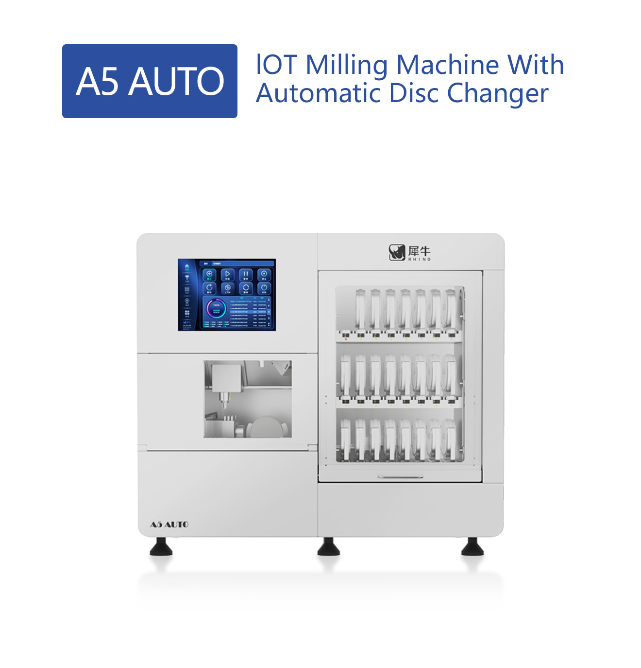 Rhino A5  AUTO IOT  milling machine with automatic disc changer