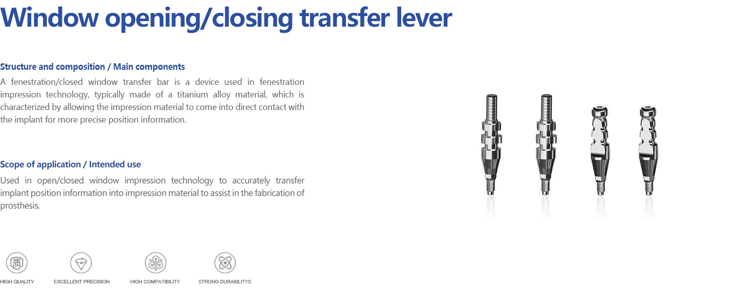 Window opening / closing transfer lever